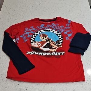 Boys Large Mario Kart Long Sleeve Shirt